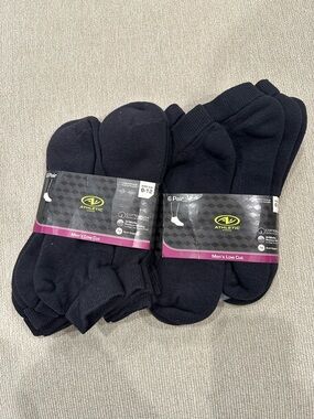 Men's Low Cut No-Show Socks - Black (6 Pair) Bundle